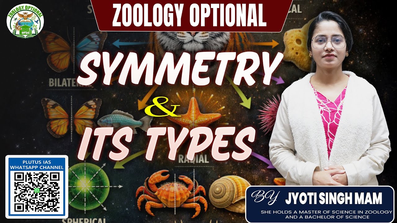 Symmetry and Its Types Explained | Biology Classification | UPSC by Jyoti Singh Mam