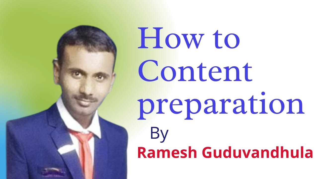 Telugu motivational speech on Content Preparation in IMPACT-2021 Training Ramesh Guduvandhula