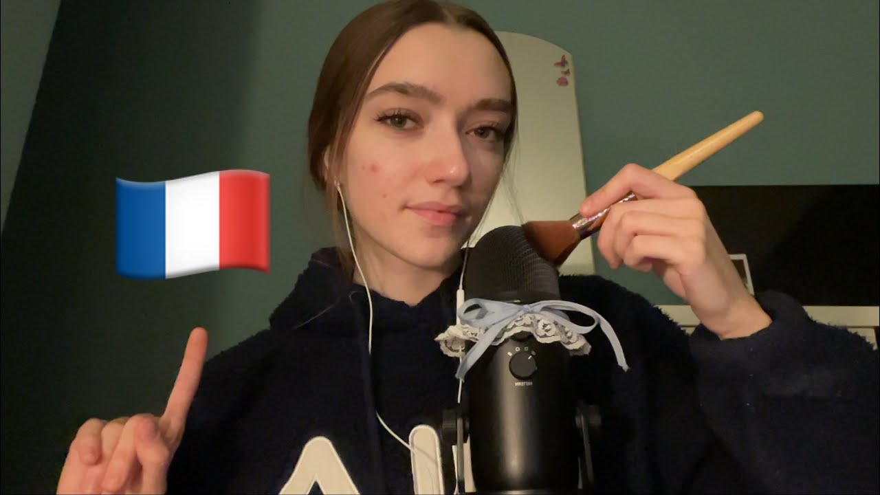 Впервые пробую ASMR на французском! | Чистка микрофона + Нежный шёпот