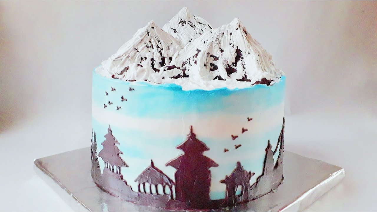 Mt. Everest Mountain & Cultural Heritage Skyline of Nepal 🇳🇵| Mountain Cake