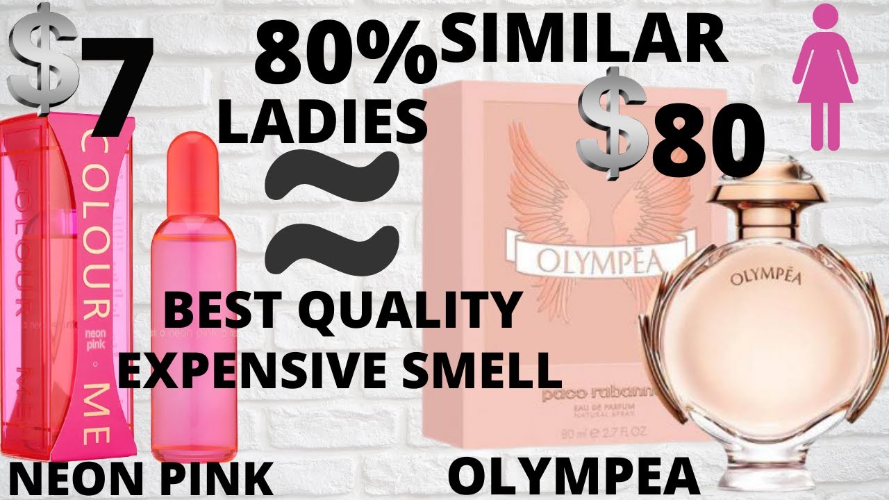 colour me neon pink perfume ladies, full review  expensive smell cheap price,  Pacco Rabanne olympea