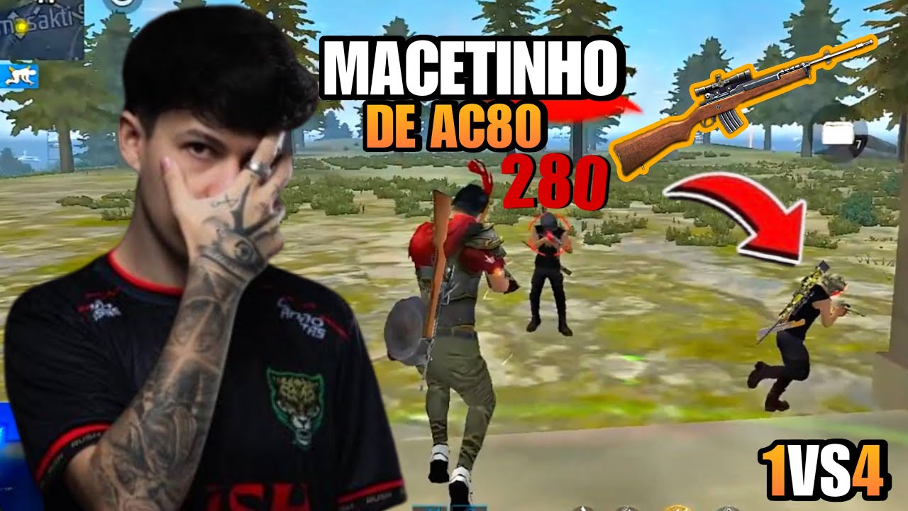TWO9 DOMINOU O MACETINHO DA AC80 VEJAM ELE AMASSANDO JOGANDO SOLO VS SQUAD INACREDITÁVEL- FREE FIRE