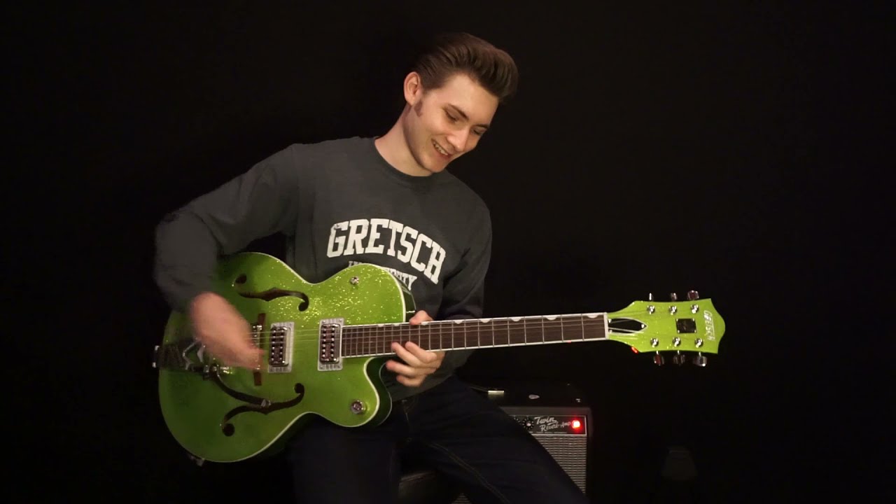 Gretsch Brian Setzer Hot Rod Extreme Coolant Green Sparkle Demo