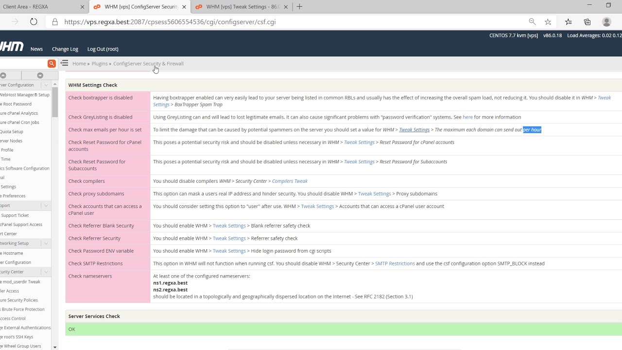 cPanel & WHM - Security - Install CSF - Part 1