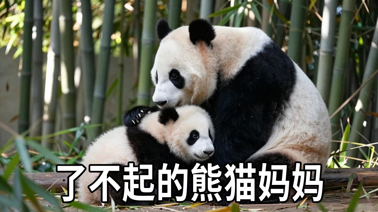 二顺是位了不起的熊猫妈妈，豆沙家族分开很久，但想起在一起的时光，仍觉得母爱伟大！#大熊猫二顺 #大熊猫渝可渝爱 #不止我一个想rua大熊猫