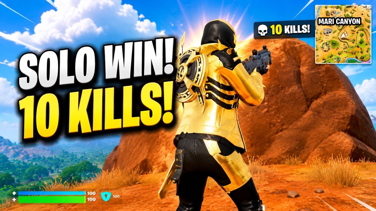 Solo 10 Kill Win In Fortnite Battle Royal