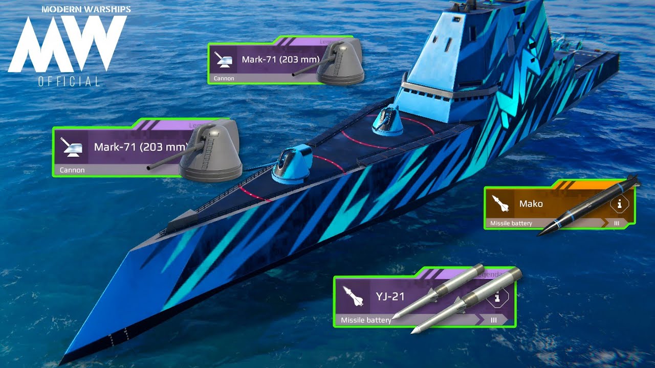 USS Zumwalt - Mark-71 With Best Sniping Build🔥- Modern Warships