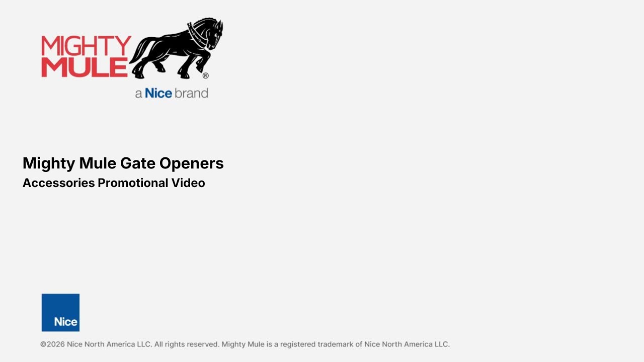 Mighty Mule Gate Opener Accessories Promotional Video