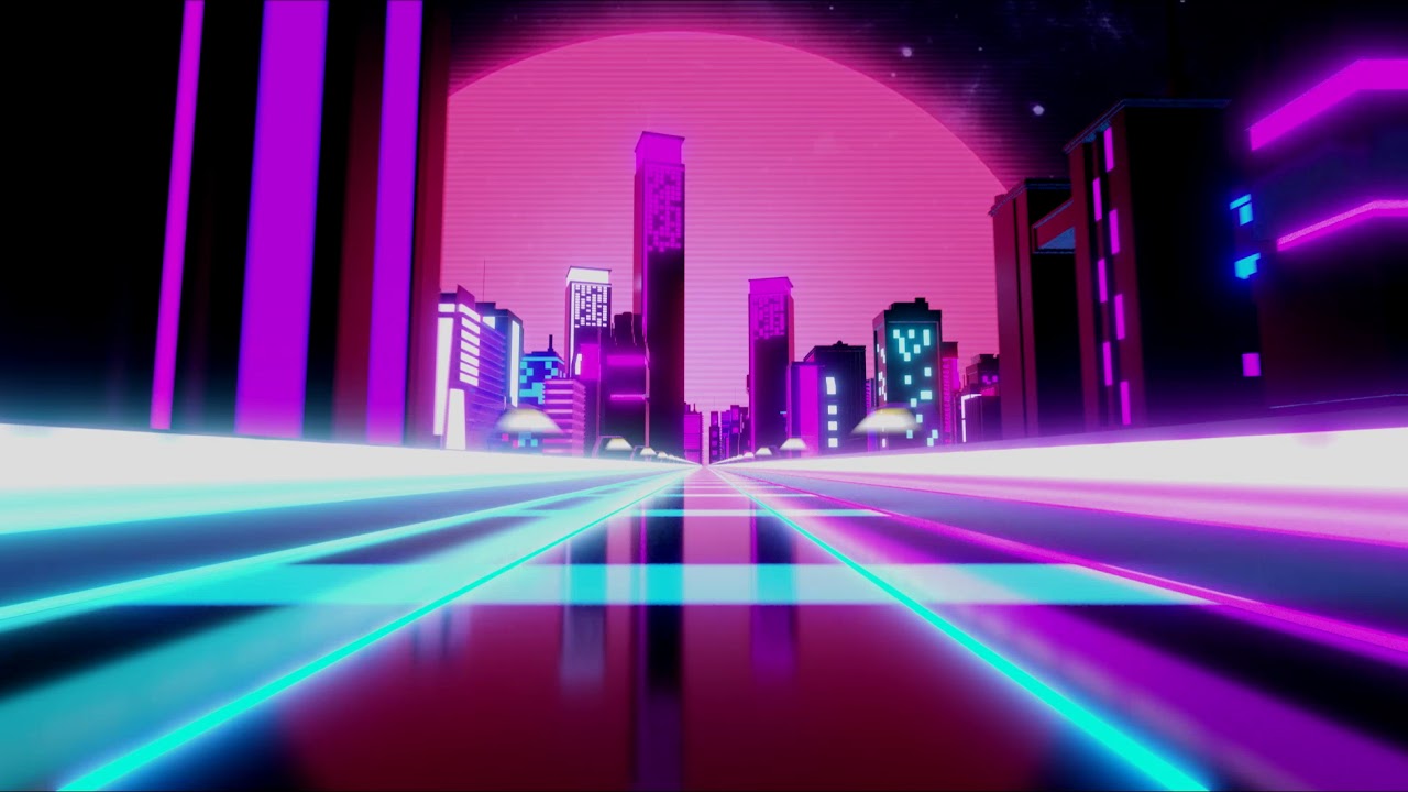 retrowave short animation