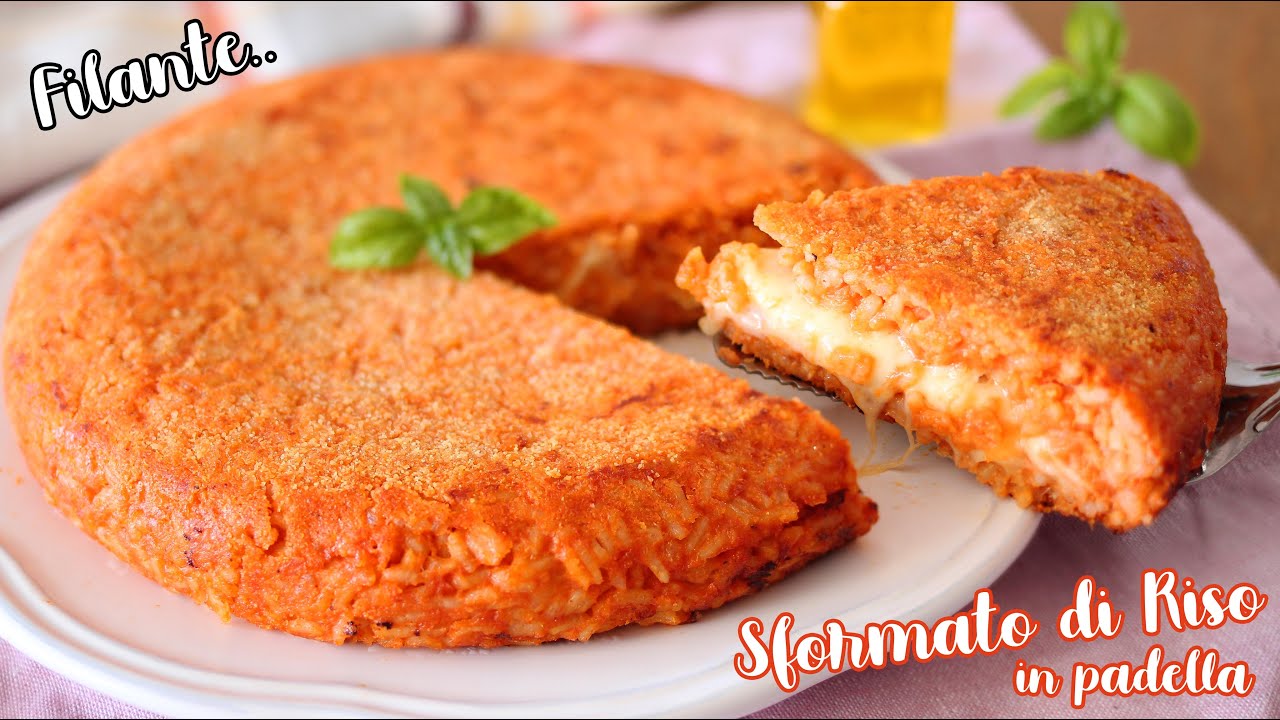 SFORMATO DI RISO FILANTE in PADELLA con pomodoro e mozzarella - Ricetta Facile