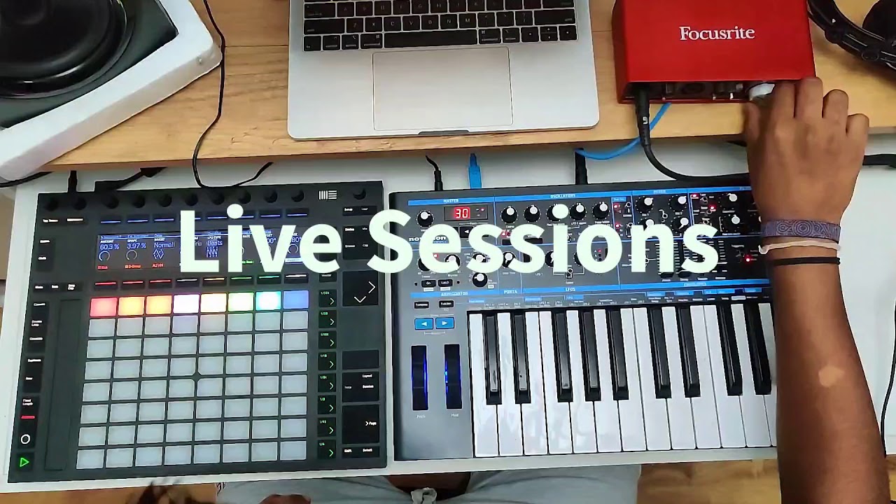 Hypnotic Techno - Ableton Push 2 + Novation Bass Station 2