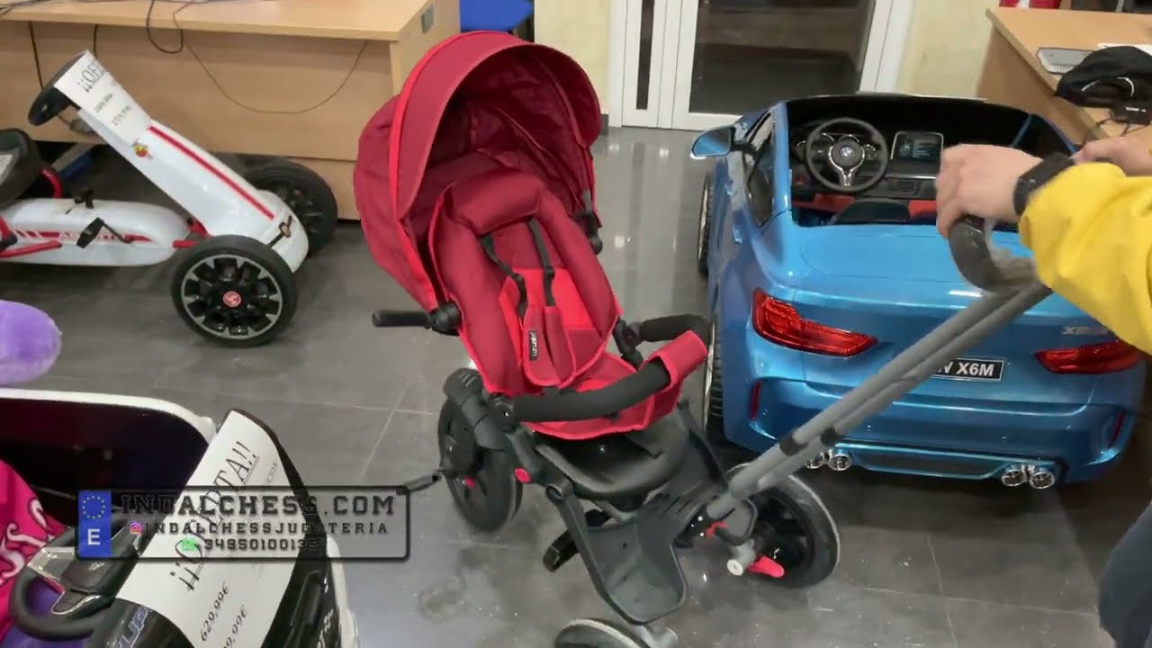 Triciclo que evoluciona para bebes de 10 meses a 5 años aproximadamente.