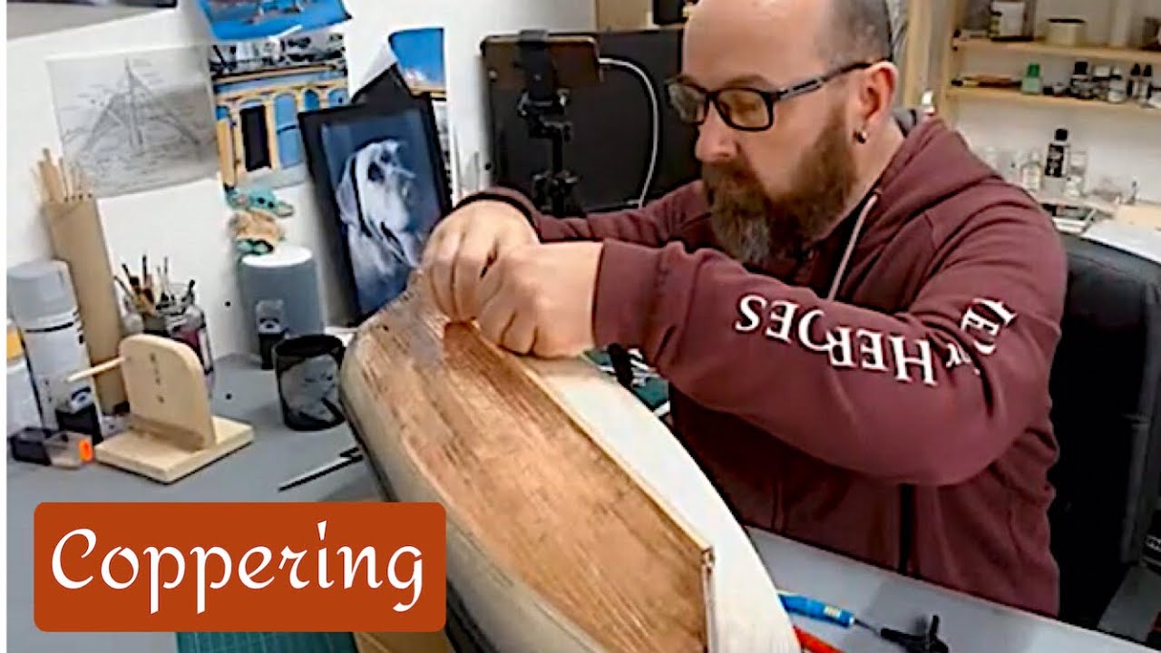 1/84 Scale Model : HMS Victory  : Part 61 : Coppering The Hull