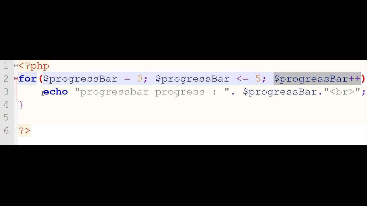 How to use FOR loop in PHP?