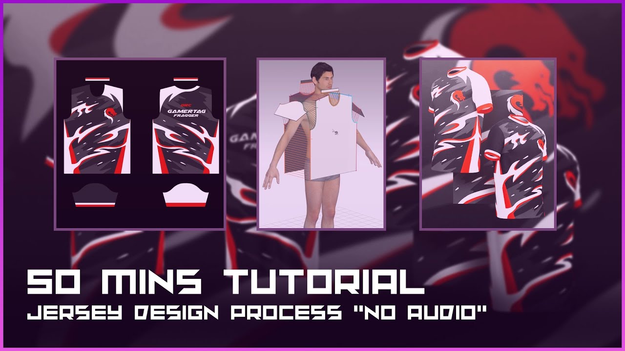 50 MINS TUTORIAL | ESPORTS JERSEY DESIGN | NO AUDIO