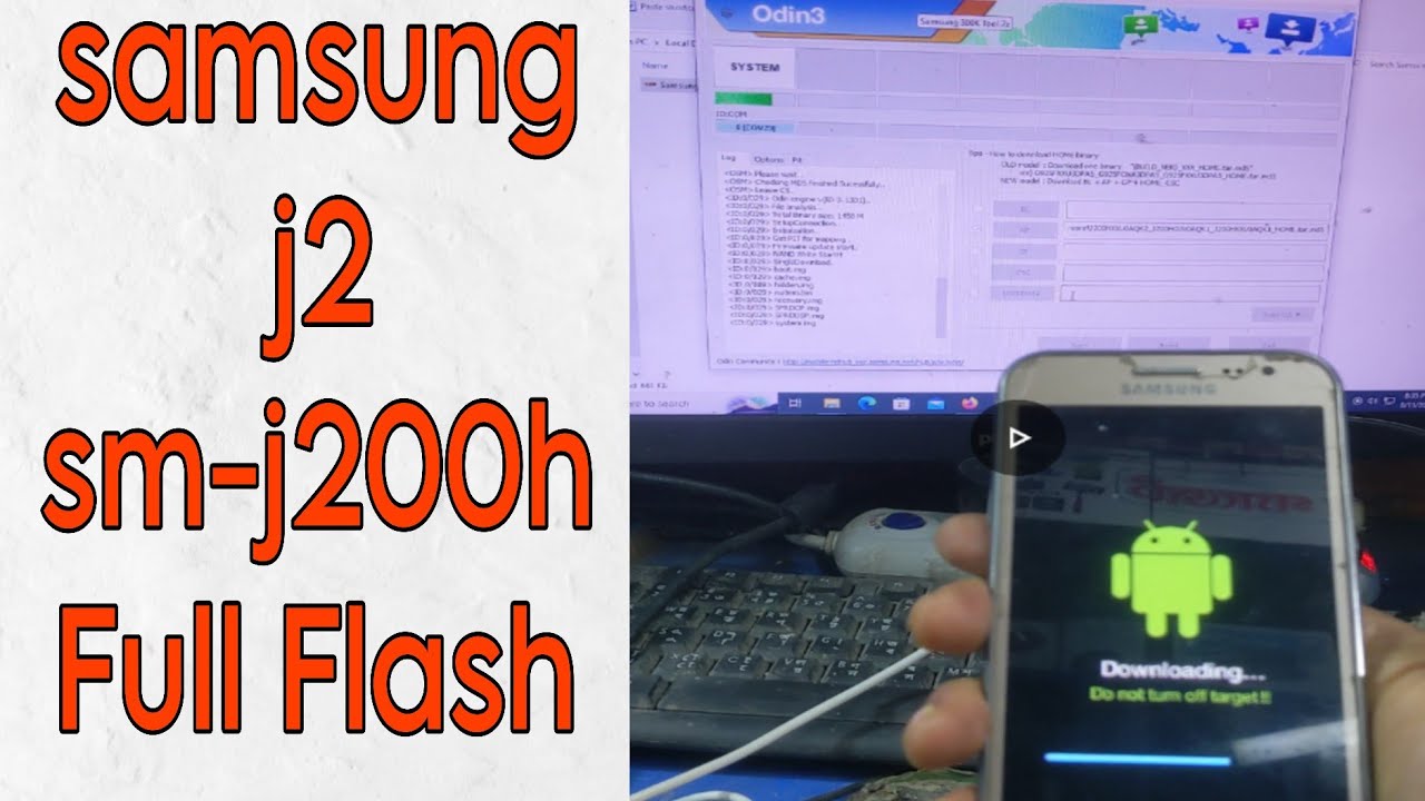 how to flash samsung j200h 📲full Flash Odin Tools✅ / Samsung j2 sm-j200h full flash videos💥