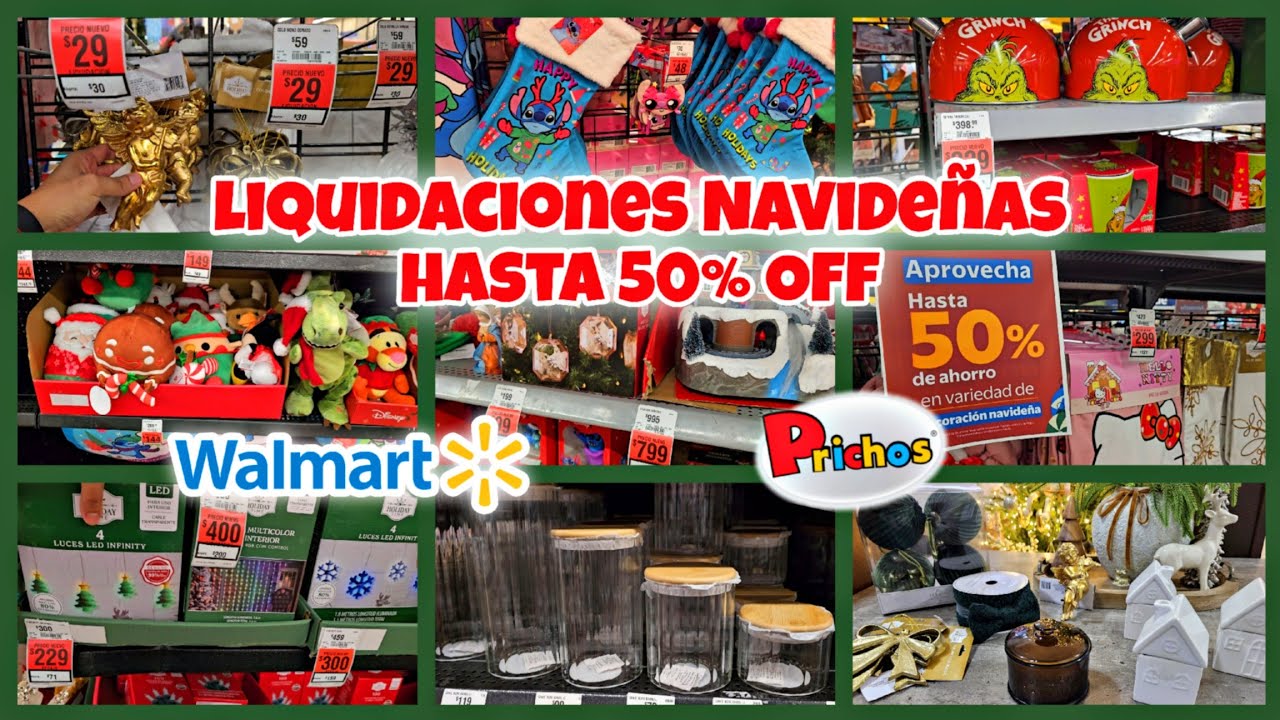LIQUIDACIONES NAVIDE&Ntilde;AS EN WALMART Y PRICHOS 🎄✨ MIS COMPRAS EN LIQUIDACI&Oacute;N 🎅🏻 