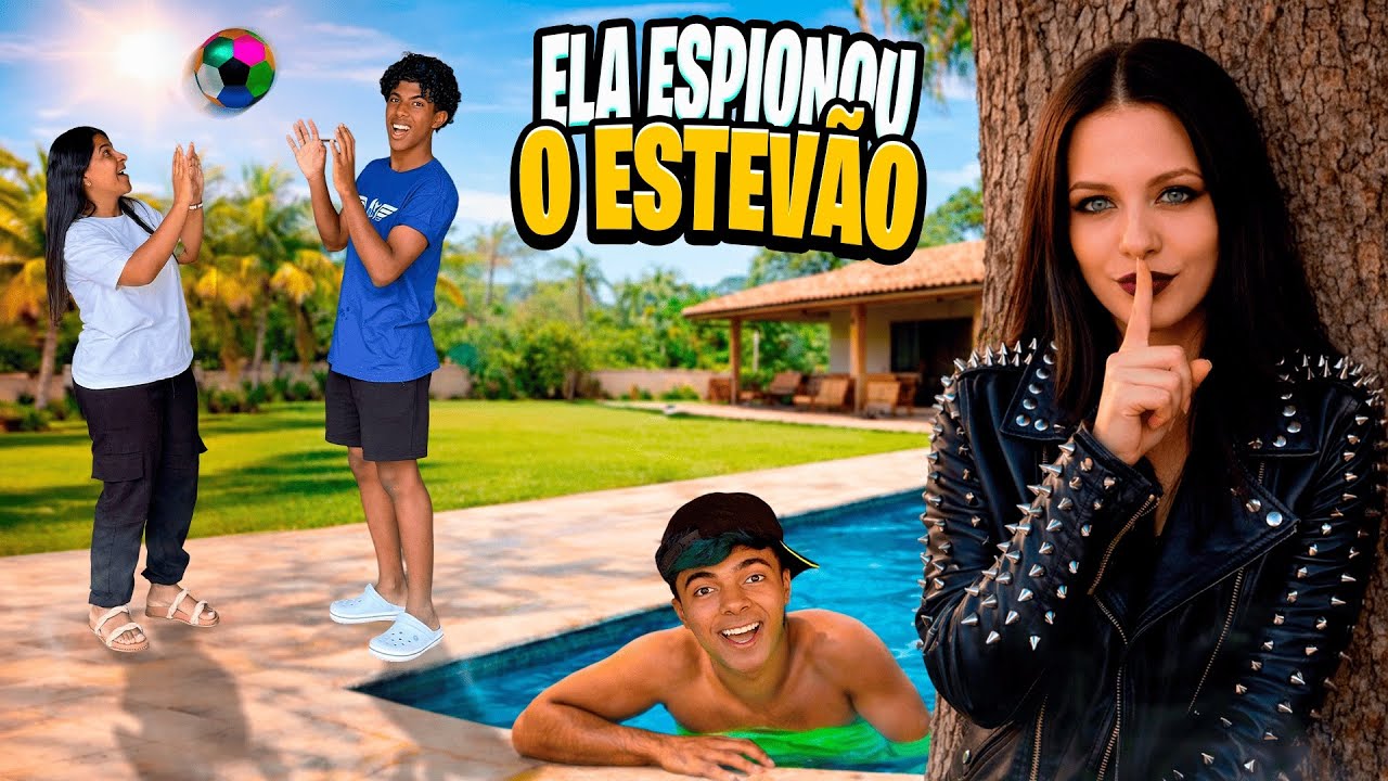 NAMORADA DA DARK WEB ESPIONOU O ESTEVÃO NA PISCINA‼️😱 *dia de piscina