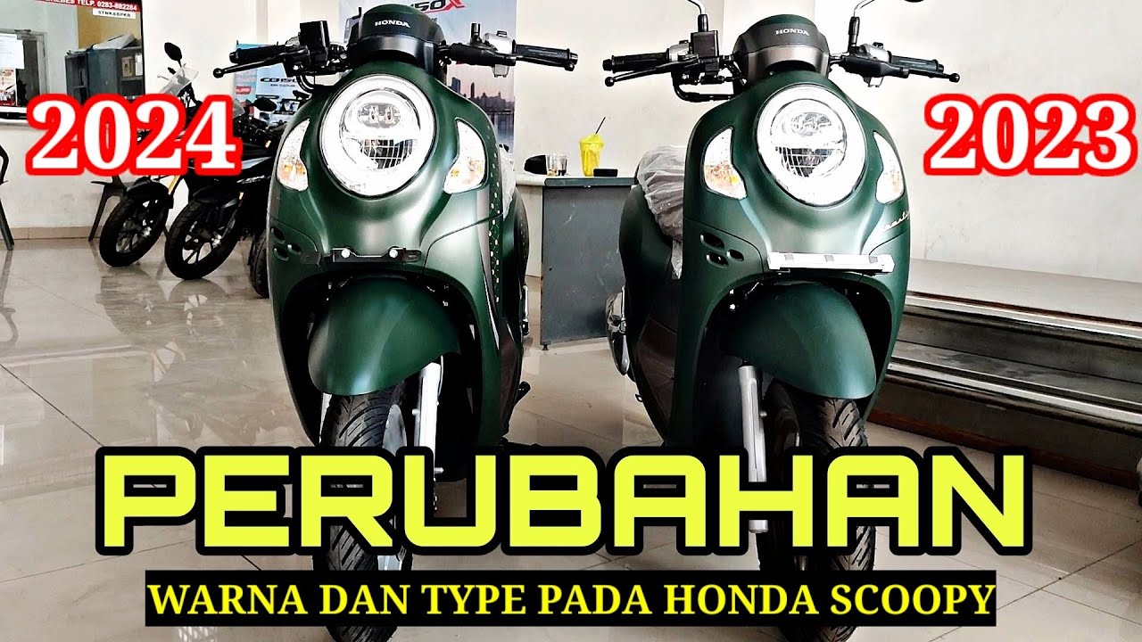 SCOOPY 2024 DENGAN SCOOPY 2023 WARNA HIJAU SAMA NAMUN BEDA TYPE