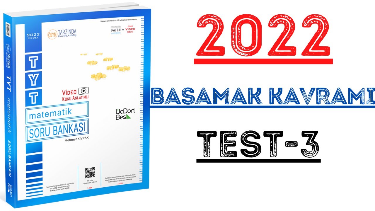 (2022) 345 TYT MATEMATİK | BASAMAK KAVRAMI TEST-3 | #yks2022 #tyt2022 #2022tayfa #345