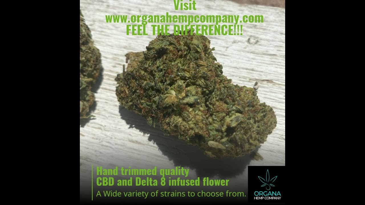 Hand trimmed quality CBD and Delta 8 infused flower