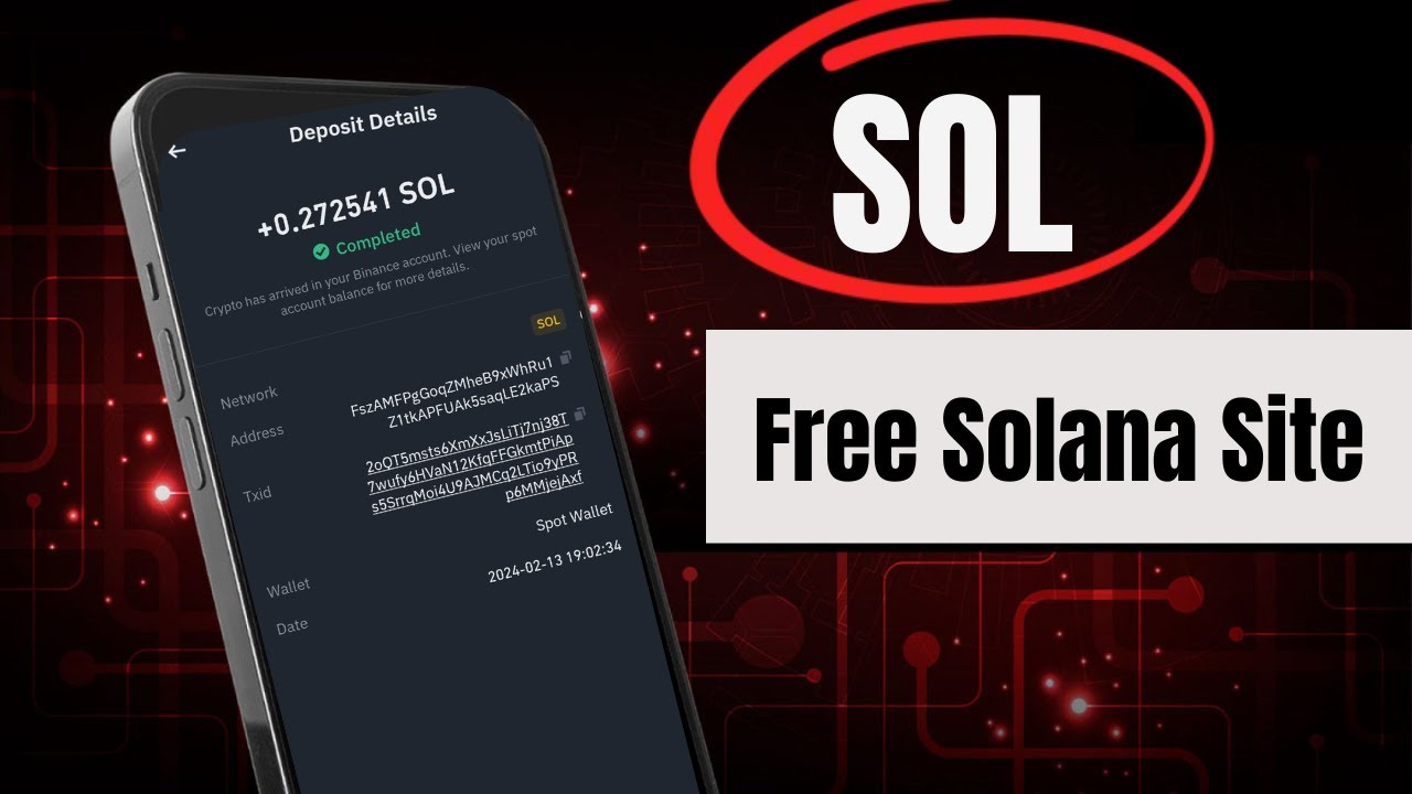 No gas fee - Claim free $Solana to your wallet.