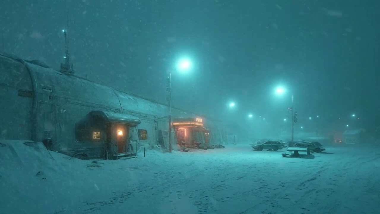 My Most Peaceful Sleep Ever – Soothing Arctic Snowstorm in a Dark Bunker with Howling Wind ASMR