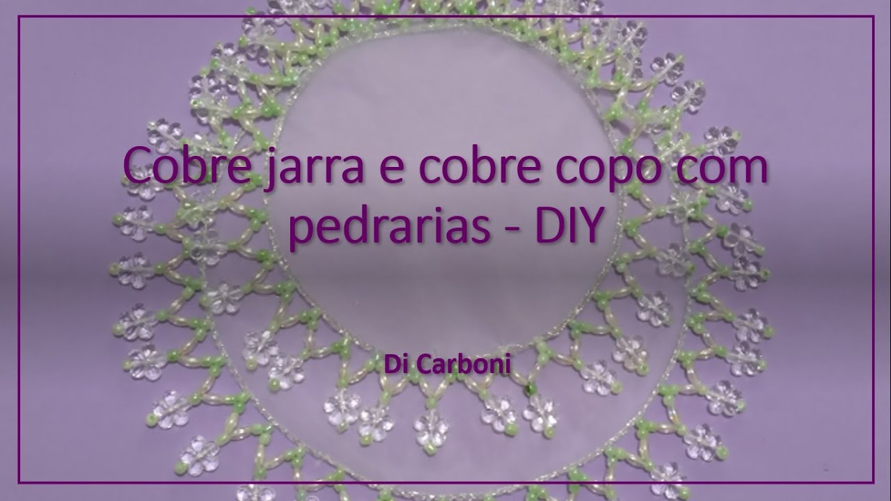 Cobre jarra e cobre copo com pedrarias - DIY