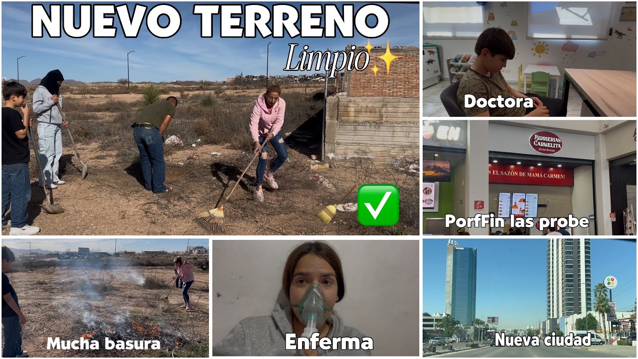 LIMPIEZA🧹EXTREMA🫧en el NUEVO✔️TERRENO/deshierve🌱y quema de BASURA para construir👷🏻nos fuismos✈️👩‍⚕️