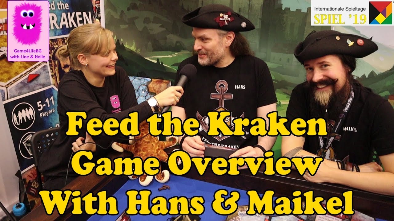 Feed the Kraken, Game Overview with Hans & Maikel at Spiel'19 (#spiel19, #FeedTheKraken, Board game)