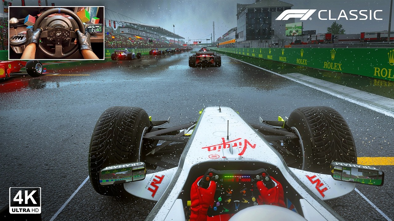 Jenson Button's Brawn BGP 001 V8 - Hungarian Grand Prix | F1 2020 Classic | Steering Wheel Gameplay