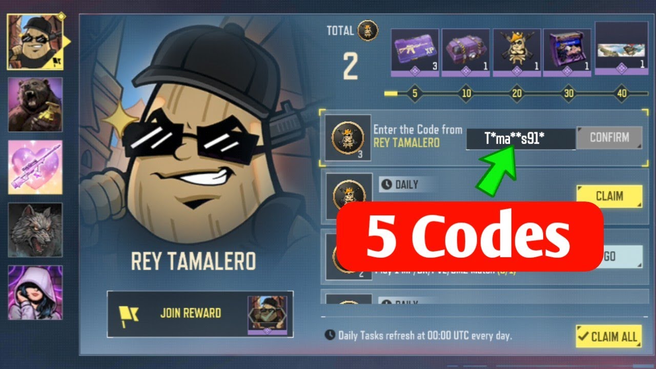 5 CODES for Together We Rise event in CODM