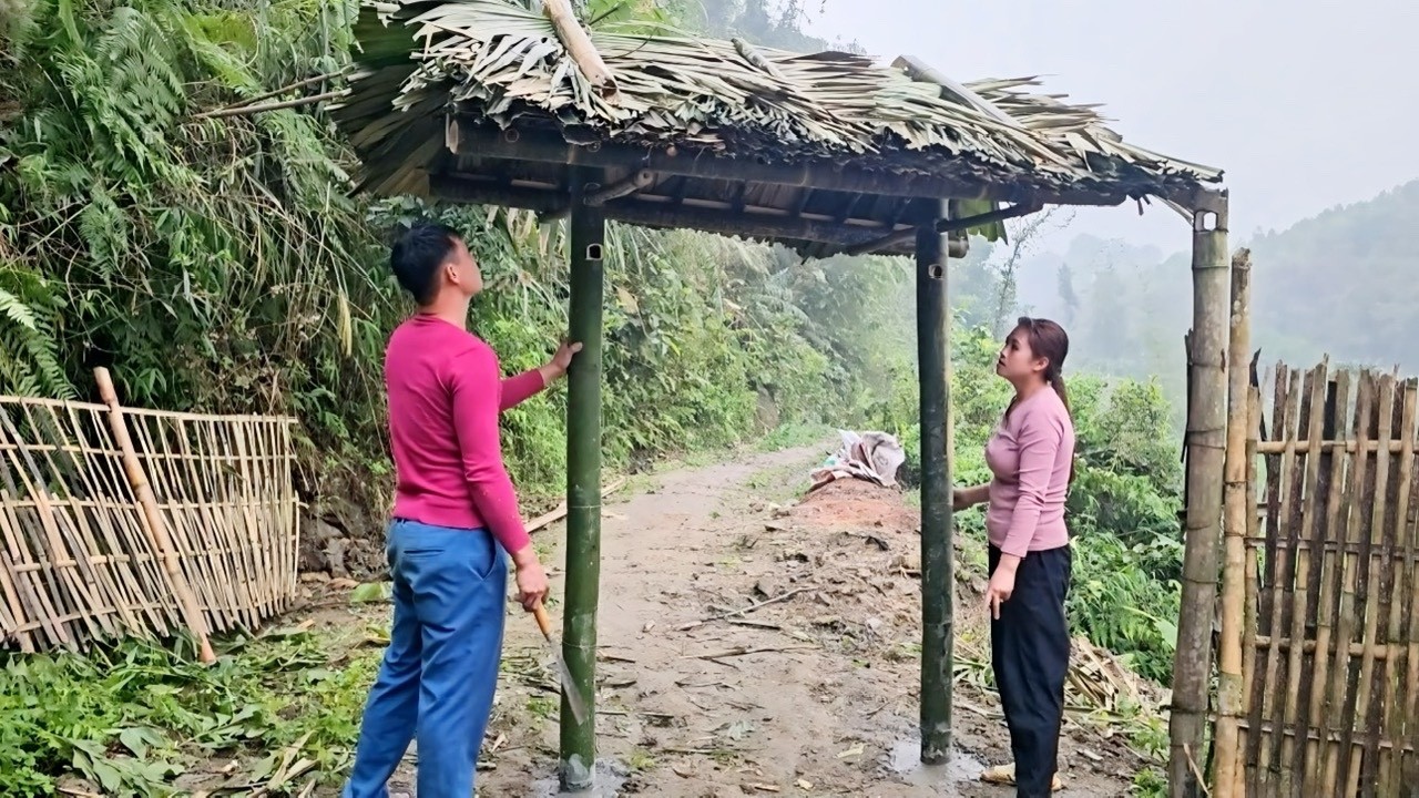 Дон закончил ворота своего дома с помощью Труонга.