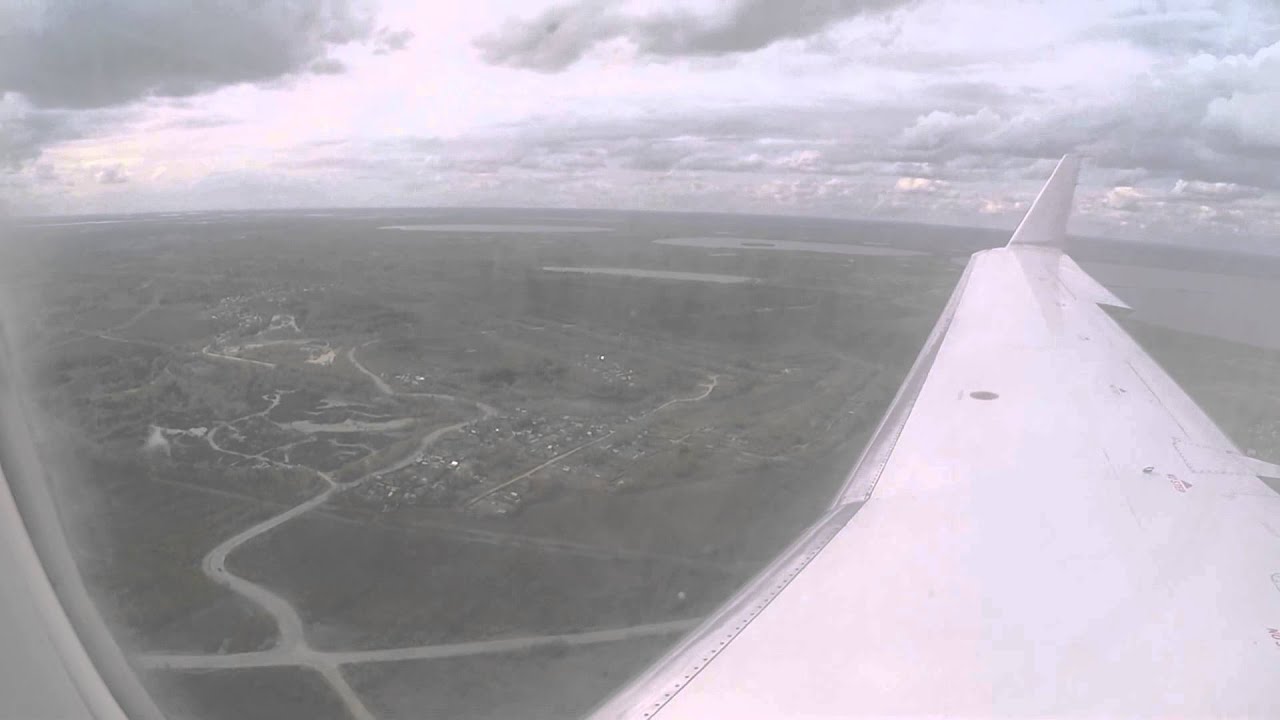 Заход и посадка в Нижневартовске. Рейс Екатеринбург-Нижневартовск. CRJ-200. А/к РусЛайн.