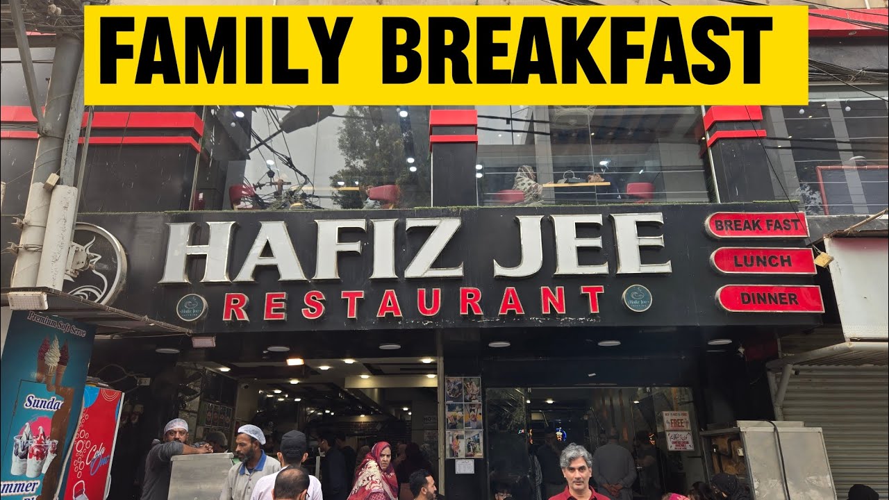 Family Breakfast at Hafiz Jee Restaurant | Desi Pakistani Breakfast Vlog