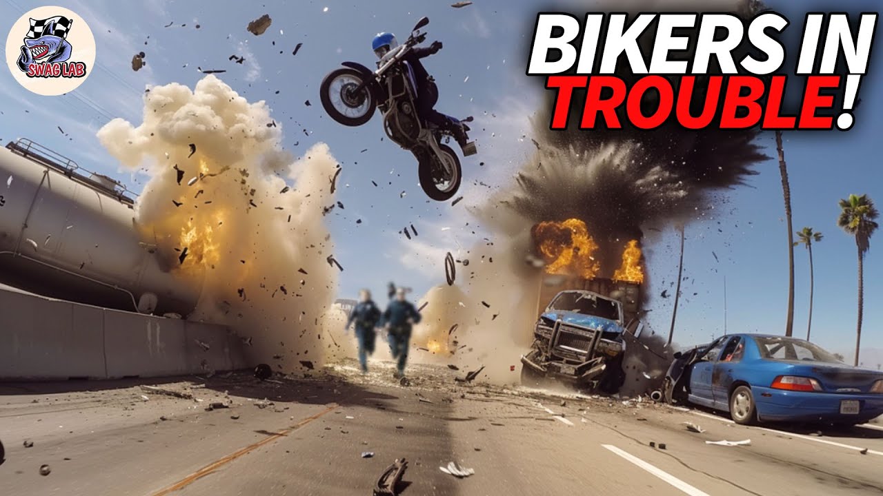 Najlepsza kompilacja wściekłości motocyklist&oacute;w na drodze | Motocykliści kontra policjanci