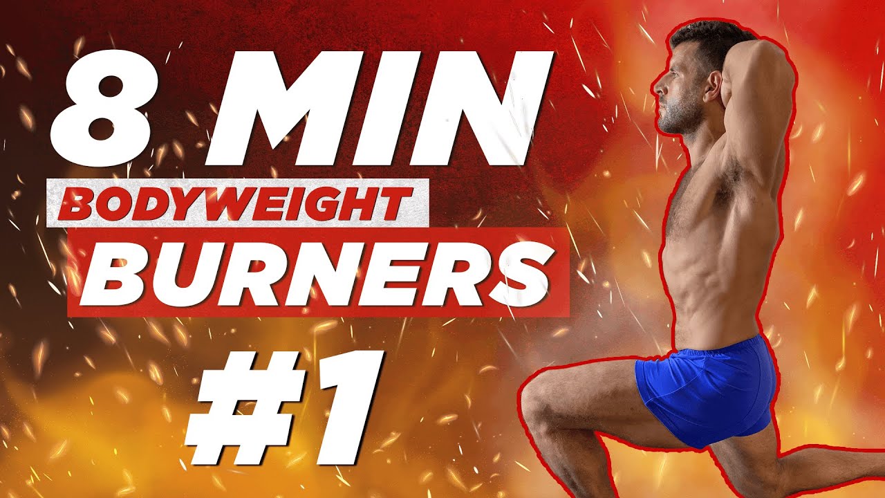 8 Minute Bodyweight Burners Series 1/6 by BJ Gaddour | Burn Fat Fast at Home!