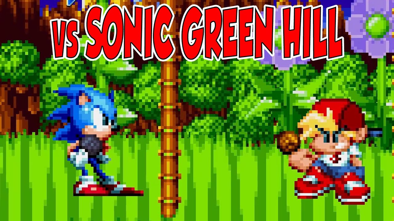 FNF vs Sonic Green Hill - No Villains Remix