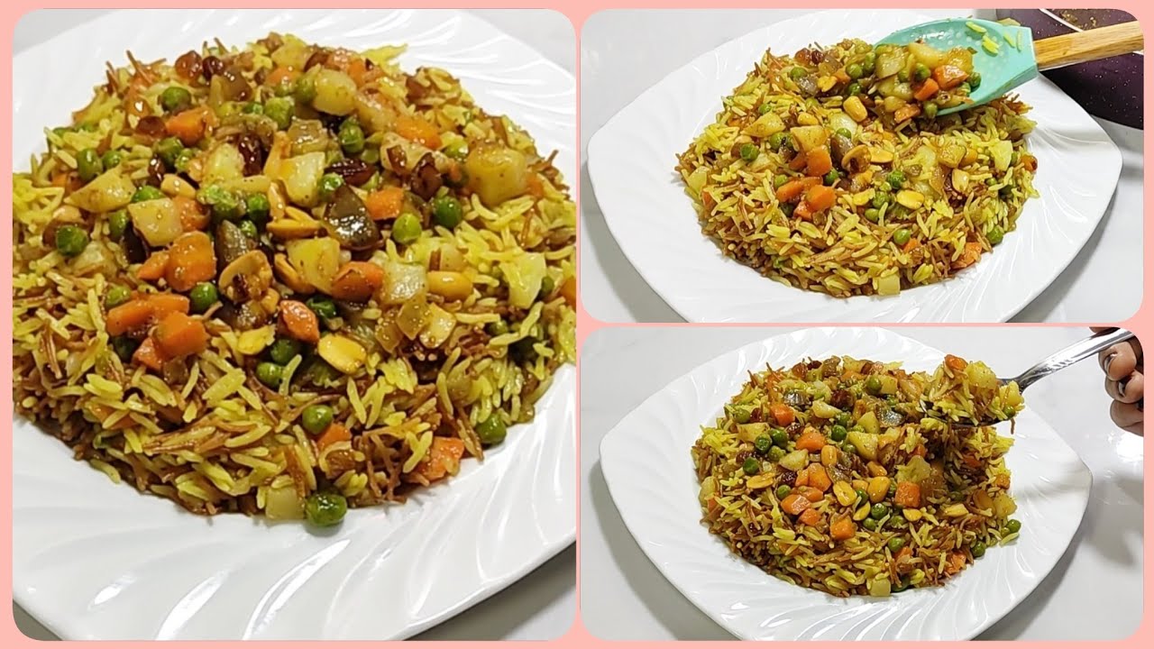 برياني نباتي بدون لحوم 😋الاكله الصيامي اللي مبزهقش منها طول الصيام/أكلات صيامي