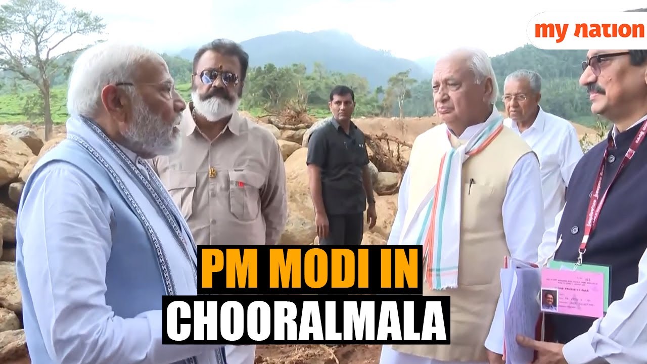 PM Modi Visits Chooralmala, Gets Briefing On Evacuation Efforts After Wayanad Landslides