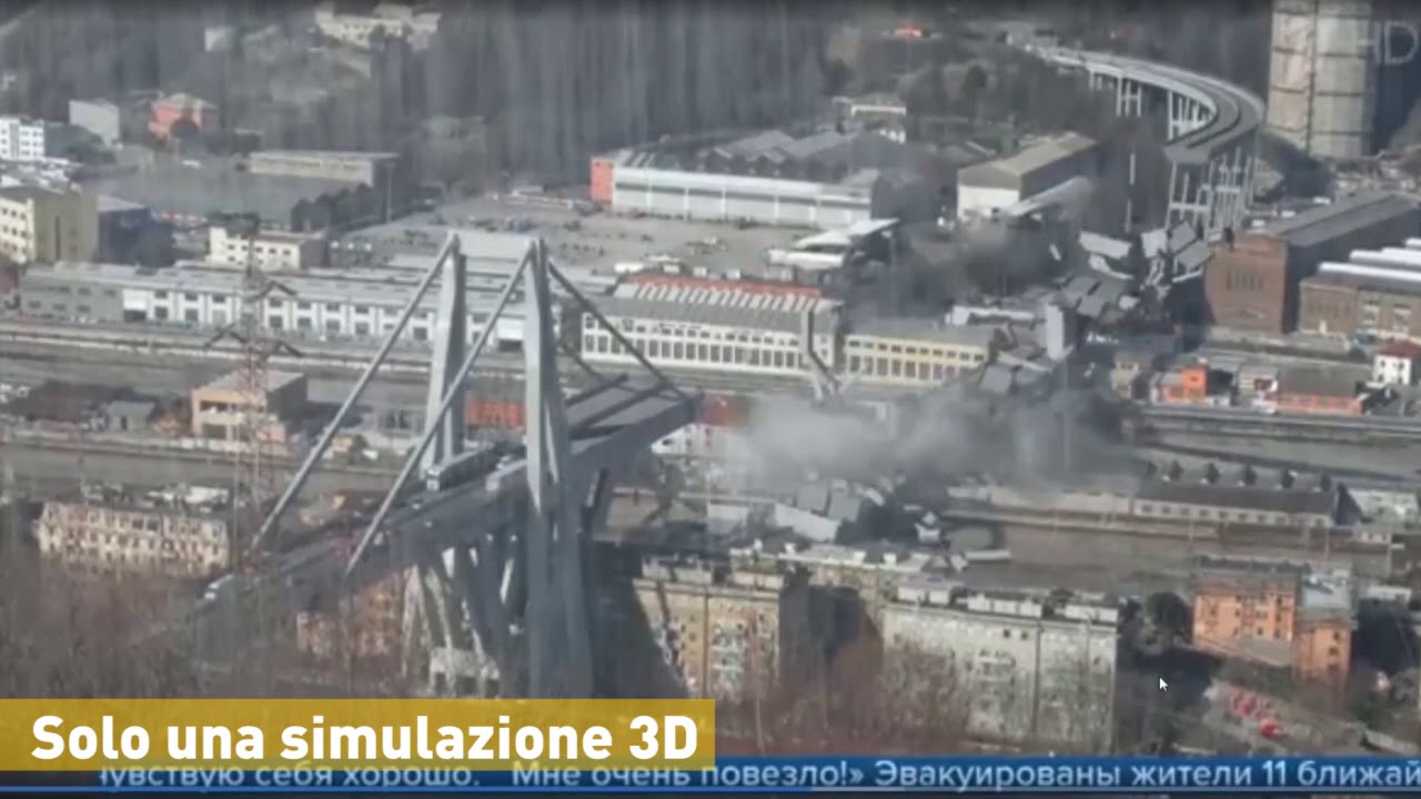 L'origine del video virale del crollo del Ponte Morandi a Genova