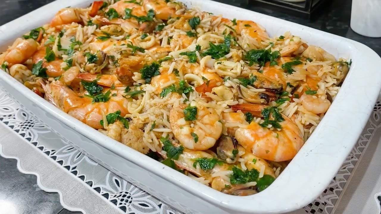 ARROZ DE MARISCO A MODA DA QUETUXA-  SUPER DELICIOSO E RAPIDO