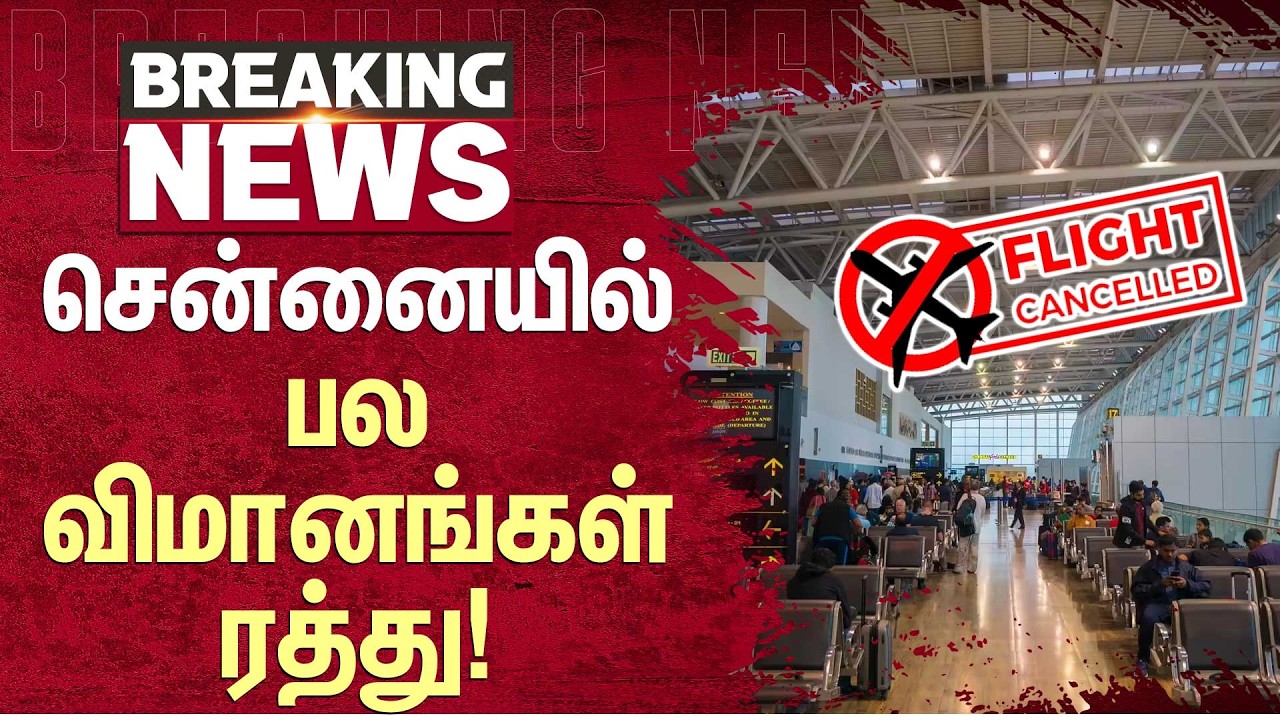 பல விமானங்கள் ரத்து! | Chennai International Airport | Flights Cancelled | Sun News