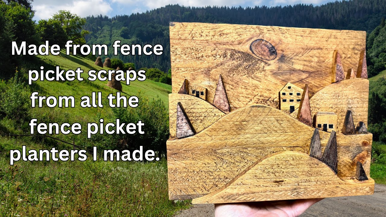 Fence pickets and scrap wood.