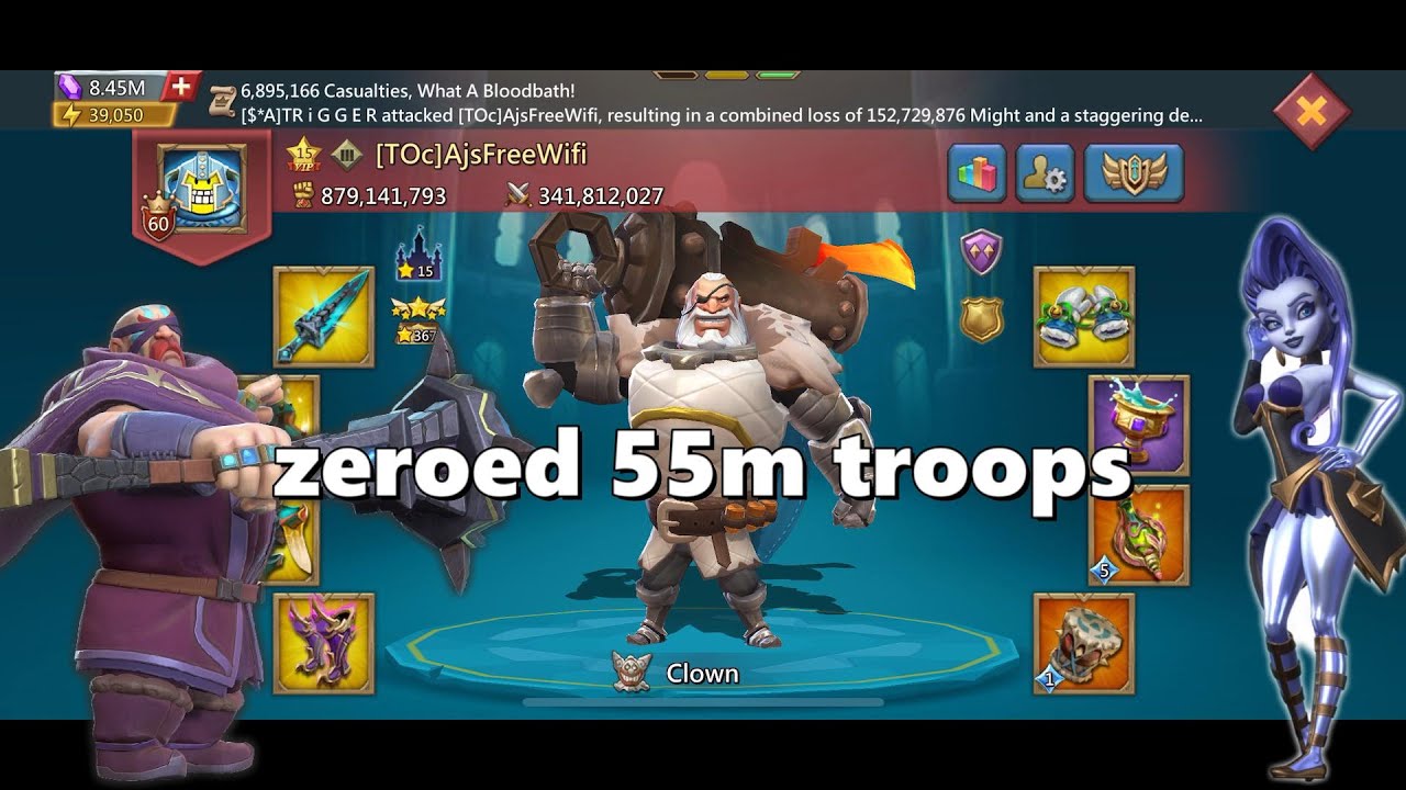 Lords Mobile - SGE & friends zero big castle! They going for my 9m troops?