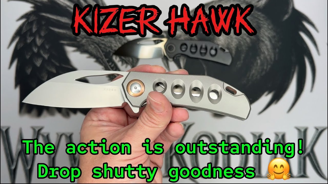 Kizer Hawk- The action on this knife is incredible! S45VN and M390- Can't go wrong! #knifereview#edc