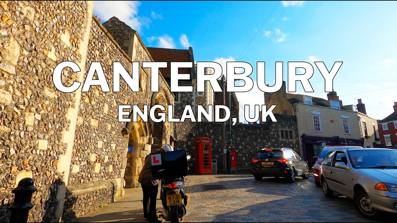 Canterbury, England, UK - Driving Tour 4K