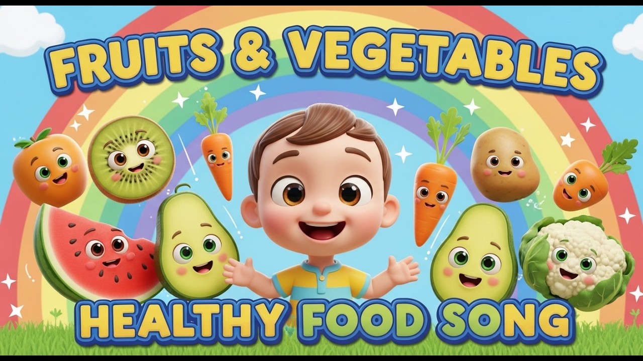 🍉🥝🥕🥦 Песенка про фрукты и овощи для детей 🍎🥕 Изучаем цвета, названия и полезную пищу