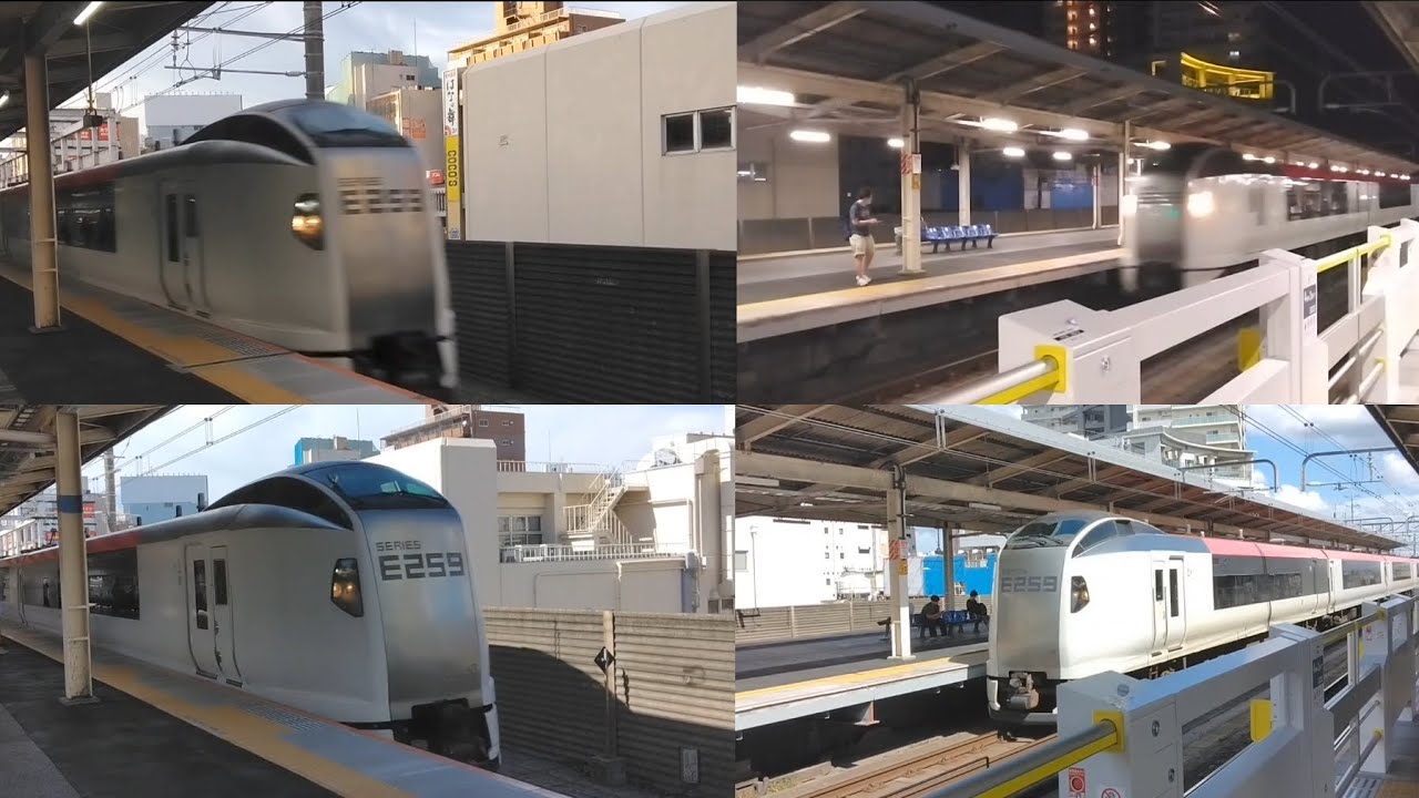 【目の前を高速通過】総武快速線稲毛駅を125km/h以上で高速通過する成田エクスプレス5連発