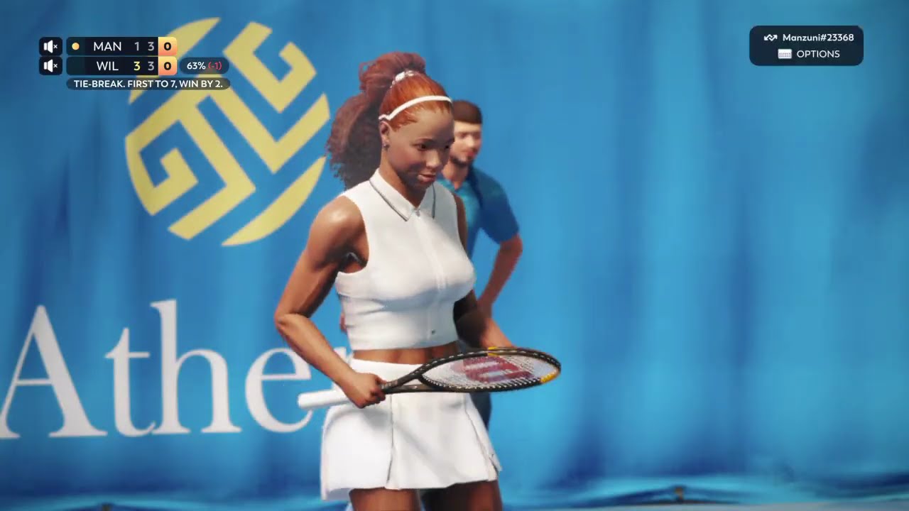 Serena Williams level 29 (custom) vs. WORLD TOUR level 30 TopSpin 2K25